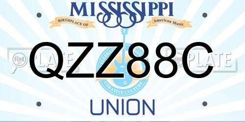 QZZ88C Mississippi License Plate