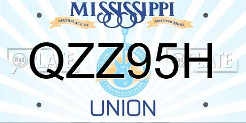QZZ95H Mississippi License Plate