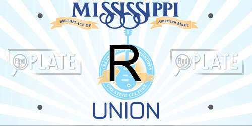 R Mississippi License Plate