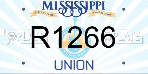 R1266 Mississippi License Plate