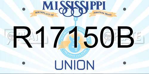R17150B Mississippi License Plate