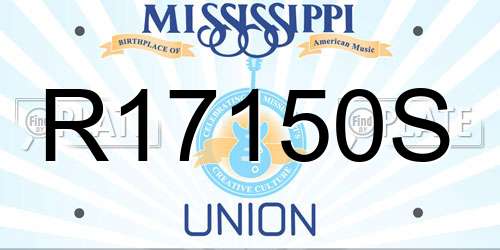 R17150S Mississippi License Plate