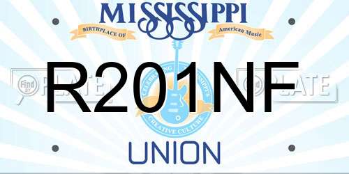 R201NF Mississippi License Plate