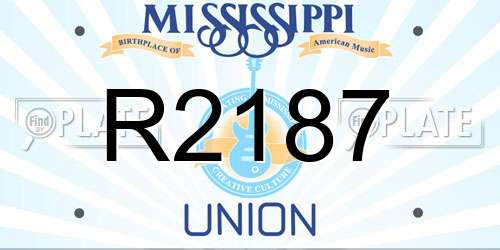 R2187 Mississippi License Plate