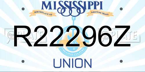 R22296Z Mississippi License Plate