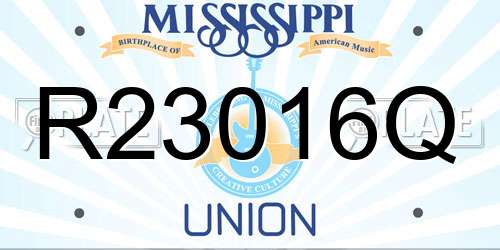 R23016Q Mississippi License Plate