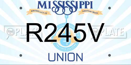 R245V Mississippi License Plate