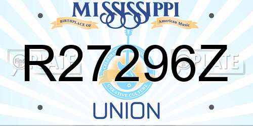 R27296Z Mississippi License Plate