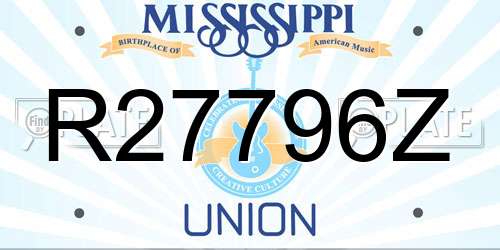 R27796Z Mississippi License Plate