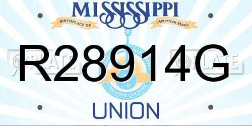 R28914G Mississippi License Plate