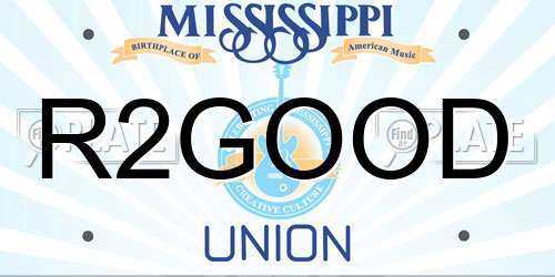 R2GOOD Mississippi License Plate