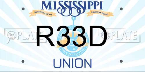 R33D Mississippi License Plate