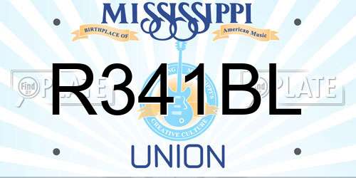R341BL Mississippi License Plate