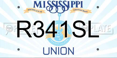 R341SL Mississippi License Plate
