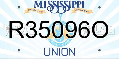 R35096O Mississippi License Plate