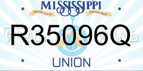 R35096Q Mississippi License Plate