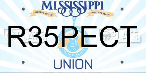 R35PECT Mississippi License Plate
