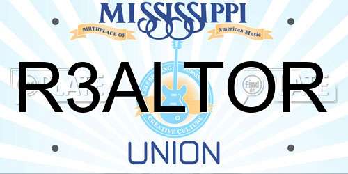R3ALTOR Mississippi License Plate