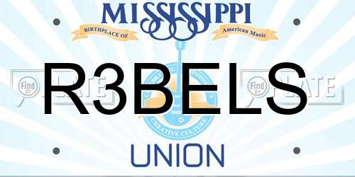 R3BELS Mississippi License Plate
