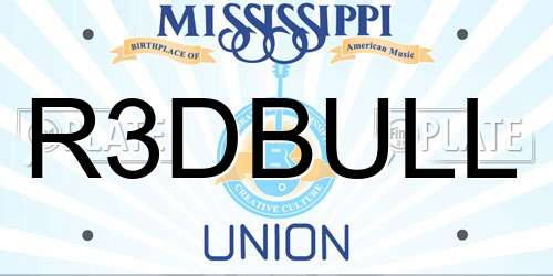 R3DBULL Mississippi License Plate