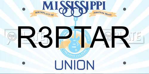 R3PTAR Mississippi License Plate