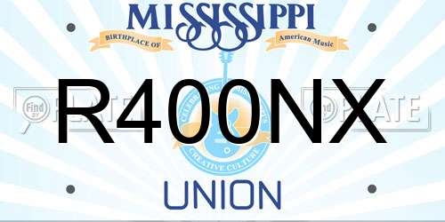 R400NX Mississippi License Plate