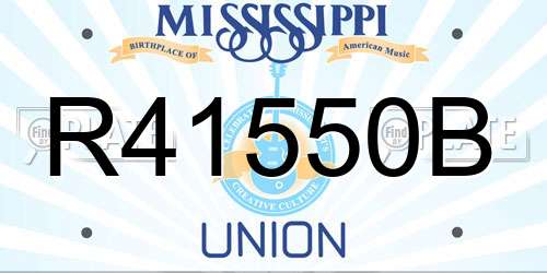 R41550B Mississippi License Plate