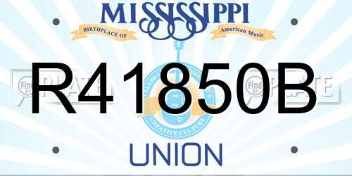 R41850B Mississippi License Plate