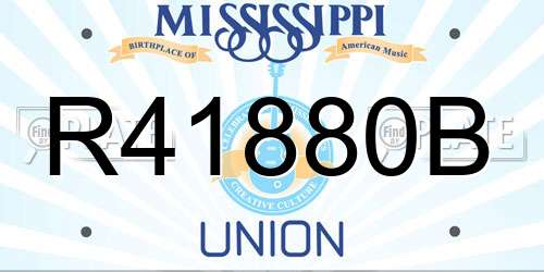 R41880B Mississippi License Plate