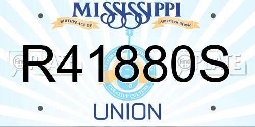 R41880S Mississippi License Plate