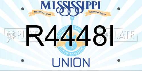 R4448I Mississippi License Plate