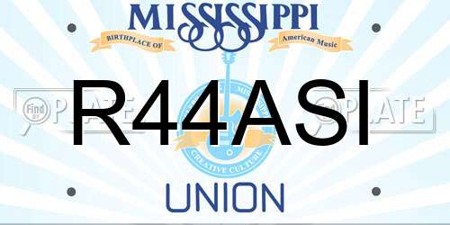 R44ASI Mississippi License Plate