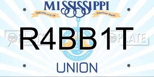 R4BB1T Mississippi License Plate