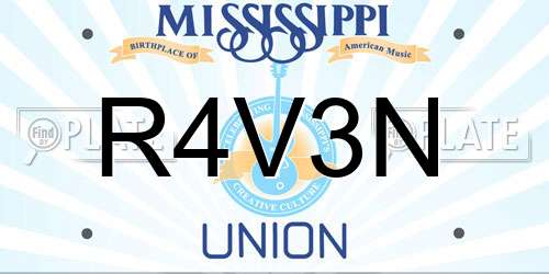 R4V3N Mississippi License Plate