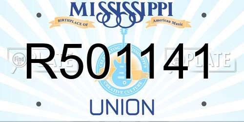 R501141 Mississippi License Plate