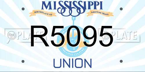 R5095 Mississippi License Plate