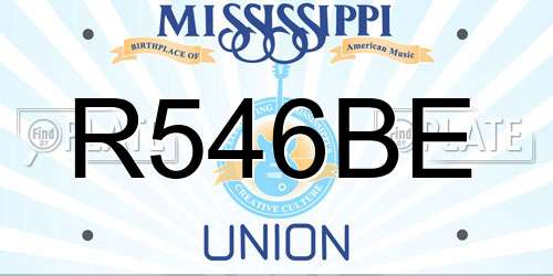 R546BE Mississippi License Plate
