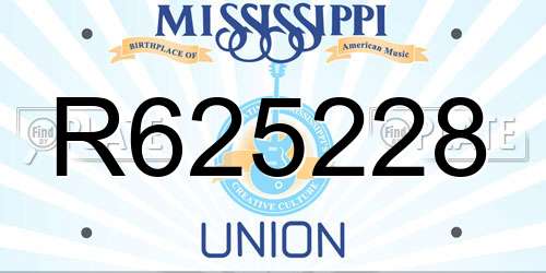 R625228 Mississippi License Plate