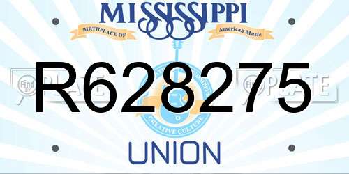 R628275 Mississippi License Plate