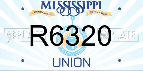 R6320 Mississippi License Plate