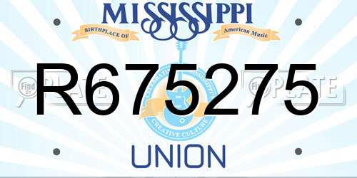 R675275 Mississippi License Plate