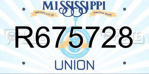 R675728 Mississippi License Plate