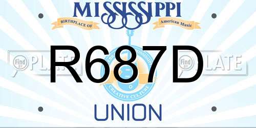 R687D Mississippi License Plate