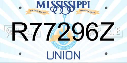 R77296Z Mississippi License Plate