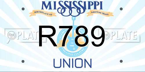 R789 Mississippi License Plate