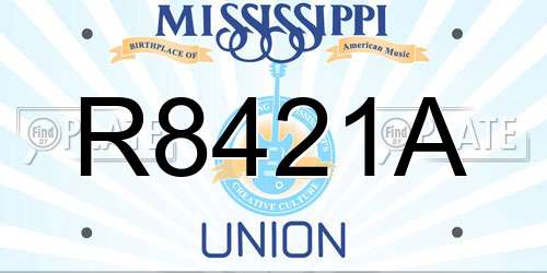 R8421A Mississippi License Plate