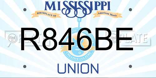 R846BE Mississippi License Plate