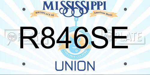 R846SE Mississippi License Plate
