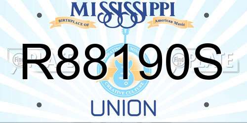 R88190S Mississippi License Plate