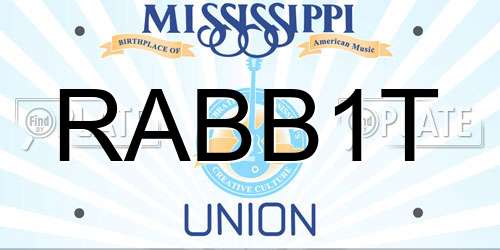 RABB1T Mississippi License Plate